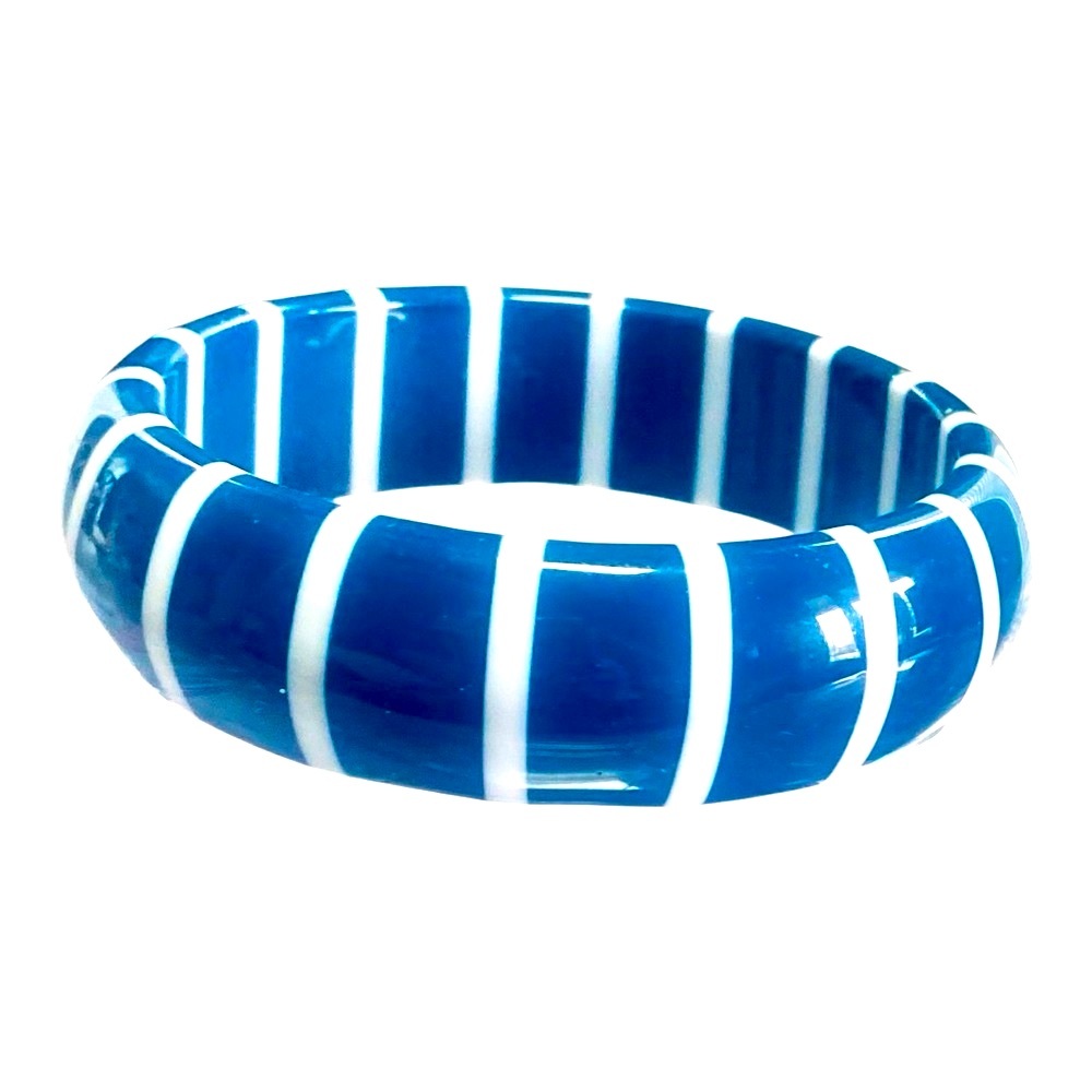 Vintage Blue & White Bangle Bracelet Lucite Bundle for Great Price!